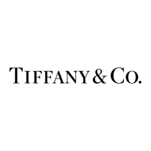 Logo du joaillier Tiffany and Co en noir et blanc sur fond transparent