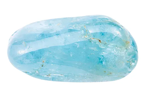 Pierre légendaire et sacrée polie d'aigue-marine