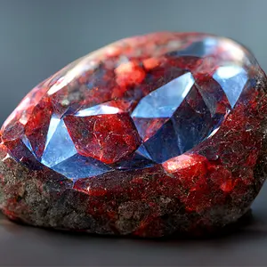 Matrice de pierre rubis en gros plan