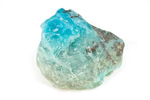 Pierre turquoise brute et à l'état naturel